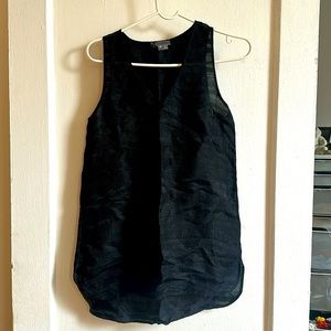 Black Vince tunic in linen blend